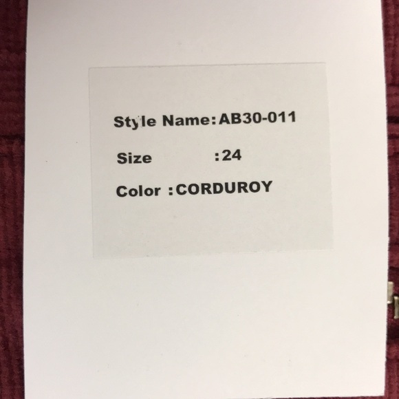 NWT Anime Bing Corduroy Pant size 24 - Picture 10 of 11